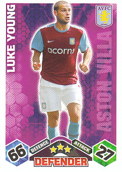 Luke Young Aston Villa 2009/10 Topps Match Attax #22